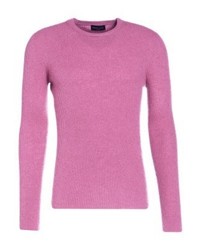 Pull à col rond fuchsia Roberto Collina
