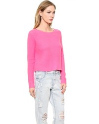 Pull à col rond fuchsia 360 Sweater