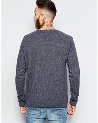 Pull à col rond gris foncé Asos