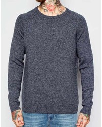 Pull à col rond gris foncé Asos