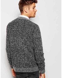 Pull à col rond gris foncé Asos