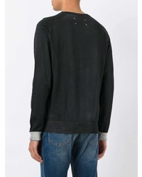 Pull à col rond gris foncé Maison Margiela