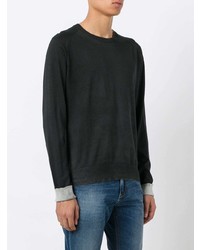 Pull à col rond gris foncé Maison Margiela