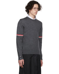 Pull à col rond gris foncé Thom Browne