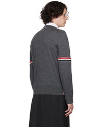 Pull à col rond gris foncé Thom Browne