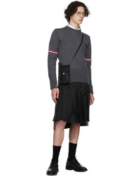 Pull à col rond gris foncé Thom Browne