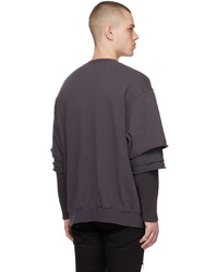 Pull à col rond gris foncé Undercover