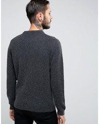 Pull à col rond gris foncé Asos