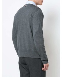 Pull à col rond gris foncé Thom Browne