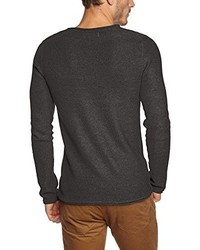 Pull à col rond gris foncé Solid