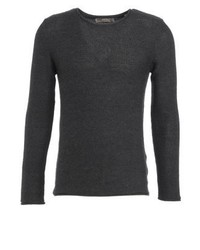 Pull à col rond gris foncé Solid