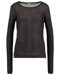 Pull à col rond gris foncé Vero Moda