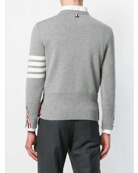 Pull à col rond gris Thom Browne