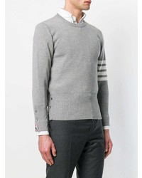 Pull à col rond gris Thom Browne