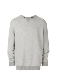 Pull à col rond gris Amiri