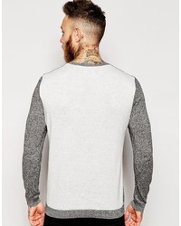 Pull à col rond gris Asos