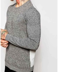 Pull à col rond gris Asos