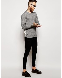 Pull à col rond gris Asos