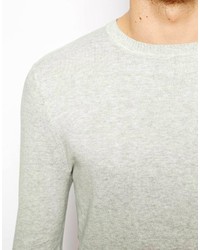 Pull à col rond gris Asos