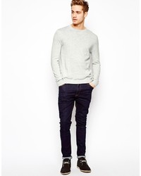 Pull à col rond gris Asos