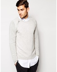 Pull à col rond gris Asos