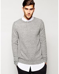 Pull à col rond gris Asos