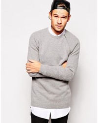 Pull à col rond gris Asos