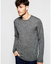 Pull à col rond gris Asos