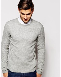 Pull à col rond gris Asos