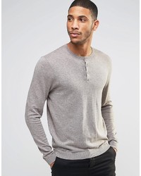 Pull à col rond gris Asos