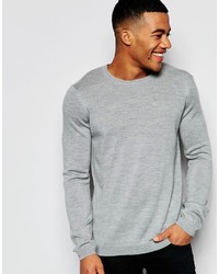 Pull à col rond gris Asos