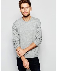 Pull à col rond gris Asos