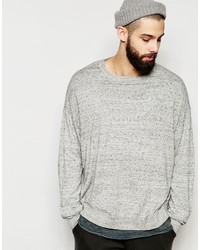 Pull à col rond gris Asos