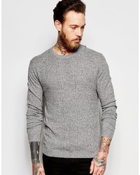 Pull à col rond gris Asos