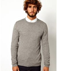 Pull à col rond gris Asos