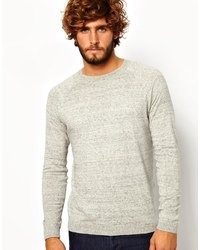 Pull à col rond gris Asos