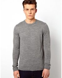 Pull à col rond gris Asos