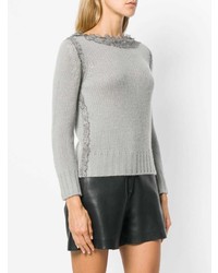 Pull à col rond gris Ermanno Scervino