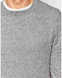 Pull à col rond gris Asos