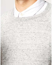 Pull à col rond gris Asos