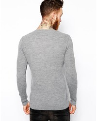 Pull à col rond gris Asos