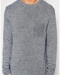 Pull à col rond gris Asos