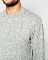 Pull à col rond gris Asos