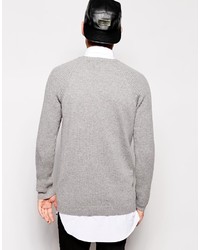 Pull à col rond gris Asos