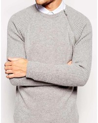 Pull à col rond gris Asos