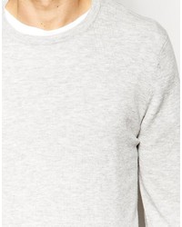 Pull à col rond gris Asos