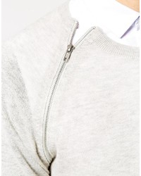 Pull à col rond gris Asos