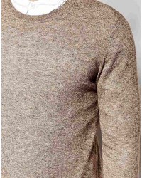 Pull à col rond gris Asos