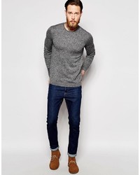 Pull à col rond gris Asos