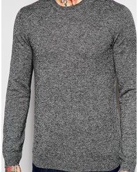 Pull à col rond gris Asos